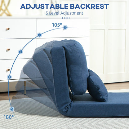 Fauteuil convertible rabattable et rembourré HOMCOM, canapé-lit de sol