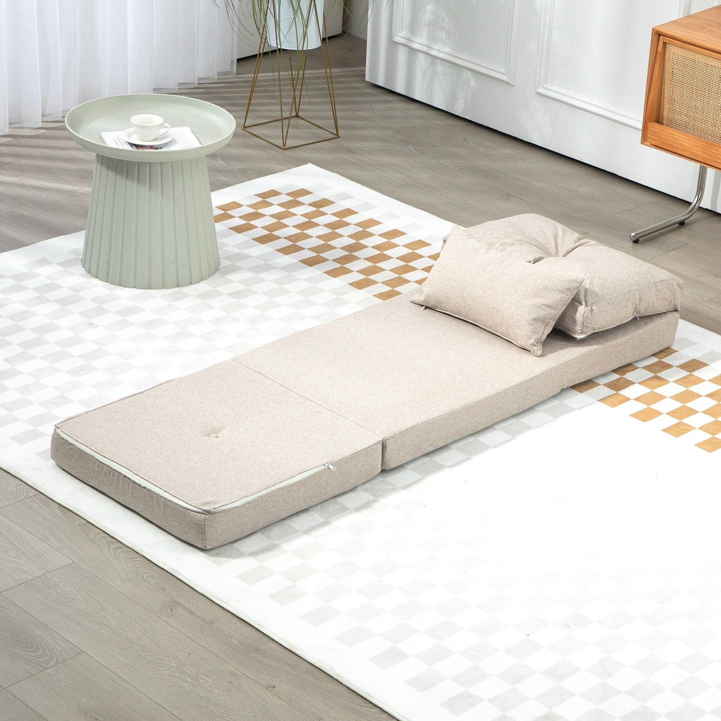 Fauteuil convertible rabattable et rembourré HOMCOM, canapé-lit de sol