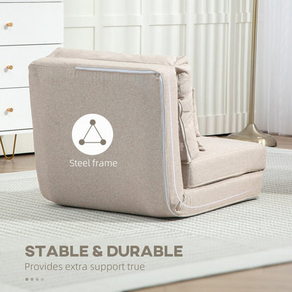 Fauteuil convertible rabattable et rembourré HOMCOM, canapé-lit de sol