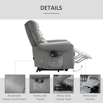 Fauteuil inclinable électrique HOMCOM, fauteuil de massage vibrant rembourré avec télécommande