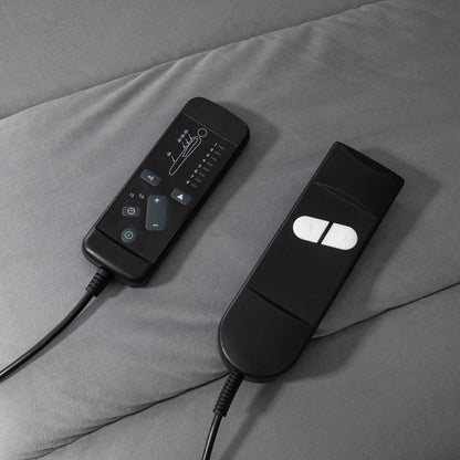 Fauteuil inclinable électrique HOMCOM, fauteuil de massage vibrant rembourré avec télécommande