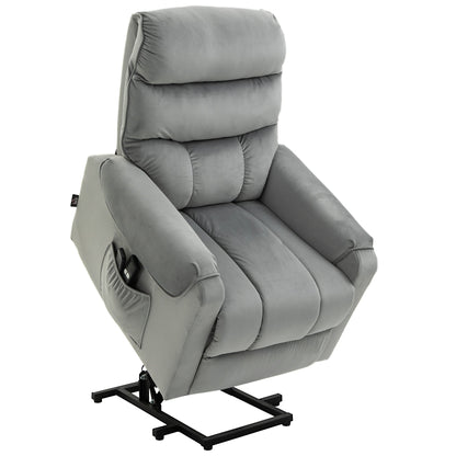 Fauteuil inclinable électrique HOMCOM, fauteuil de massage vibrant rembourré avec télécommande