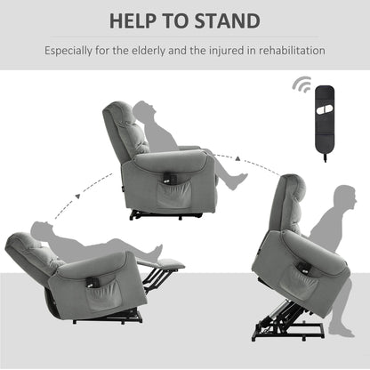 Fauteuil inclinable électrique HOMCOM, fauteuil de massage vibrant rembourré avec télécommande