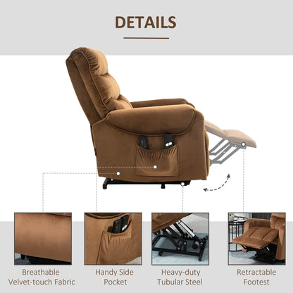 Fauteuil inclinable électrique HOMCOM, fauteuil de massage vibrant rembourré avec télécommande