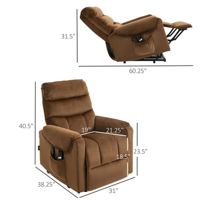 Fauteuil inclinable électrique HOMCOM, fauteuil de massage vibrant rembourré avec télécommande
