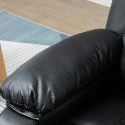 Fauteuil releveur électrique de salon HOMCOM, fauteuil inclinable électrique en cuir PU pour personnes âgées avec télécommande