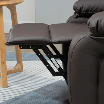 Fauteuil releveur électrique de salon HOMCOM, fauteuil inclinable électrique en cuir PU pour personnes âgées avec télécommande