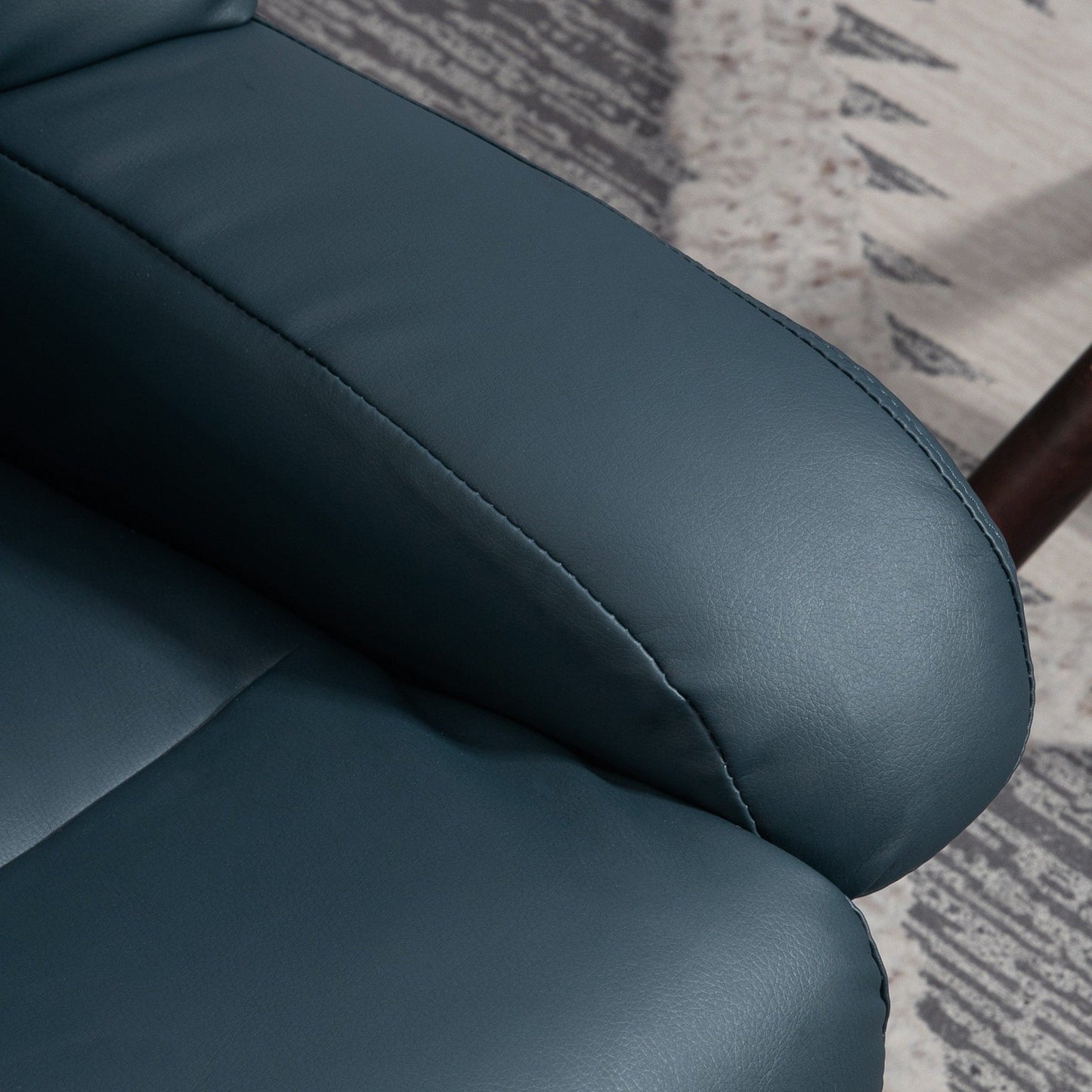 Fauteuil inclinable massant HOMCOM avec repose-pieds, pivotant à 360°, en similicuir, gris