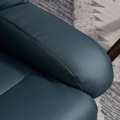 Fauteuil inclinable massant HOMCOM avec repose-pieds, pivotant à 360°, en similicuir, gris