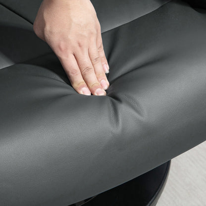 Fauteuil inclinable massant HOMCOM avec repose-pieds, pivotant à 360°, en similicuir, gris