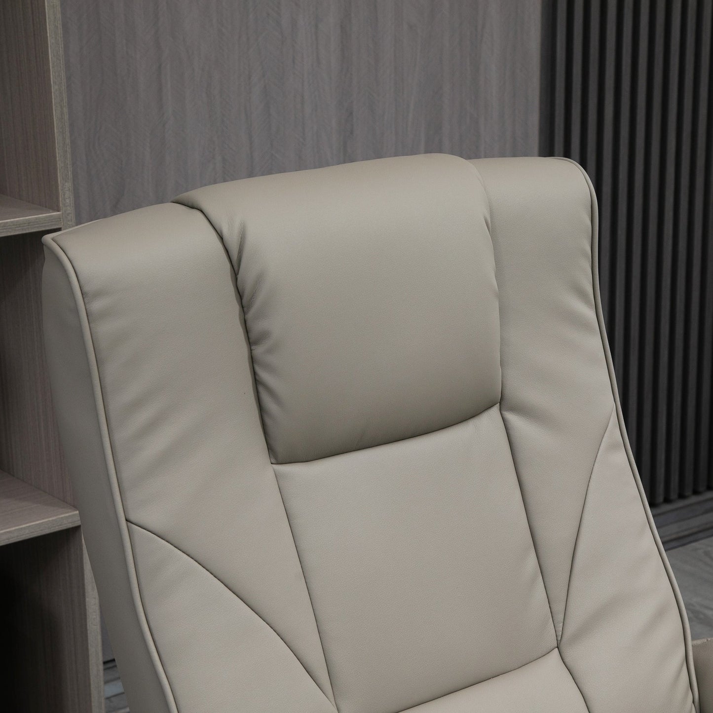 Fauteuil inclinable massant électrique en similicuir avec repose-pieds HOMCOM
