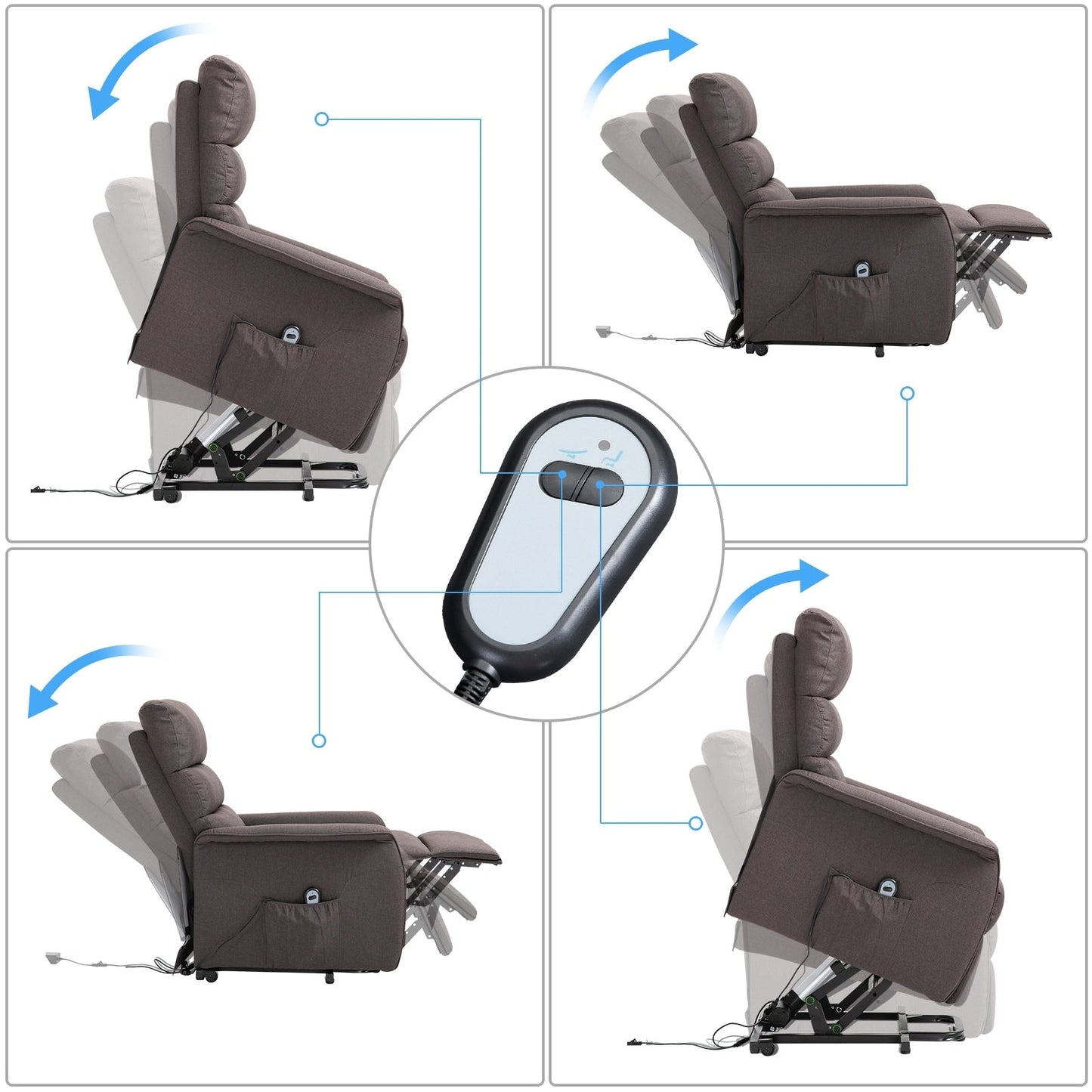 Fauteuil inclinable électrique HOMCOM avec télécommande