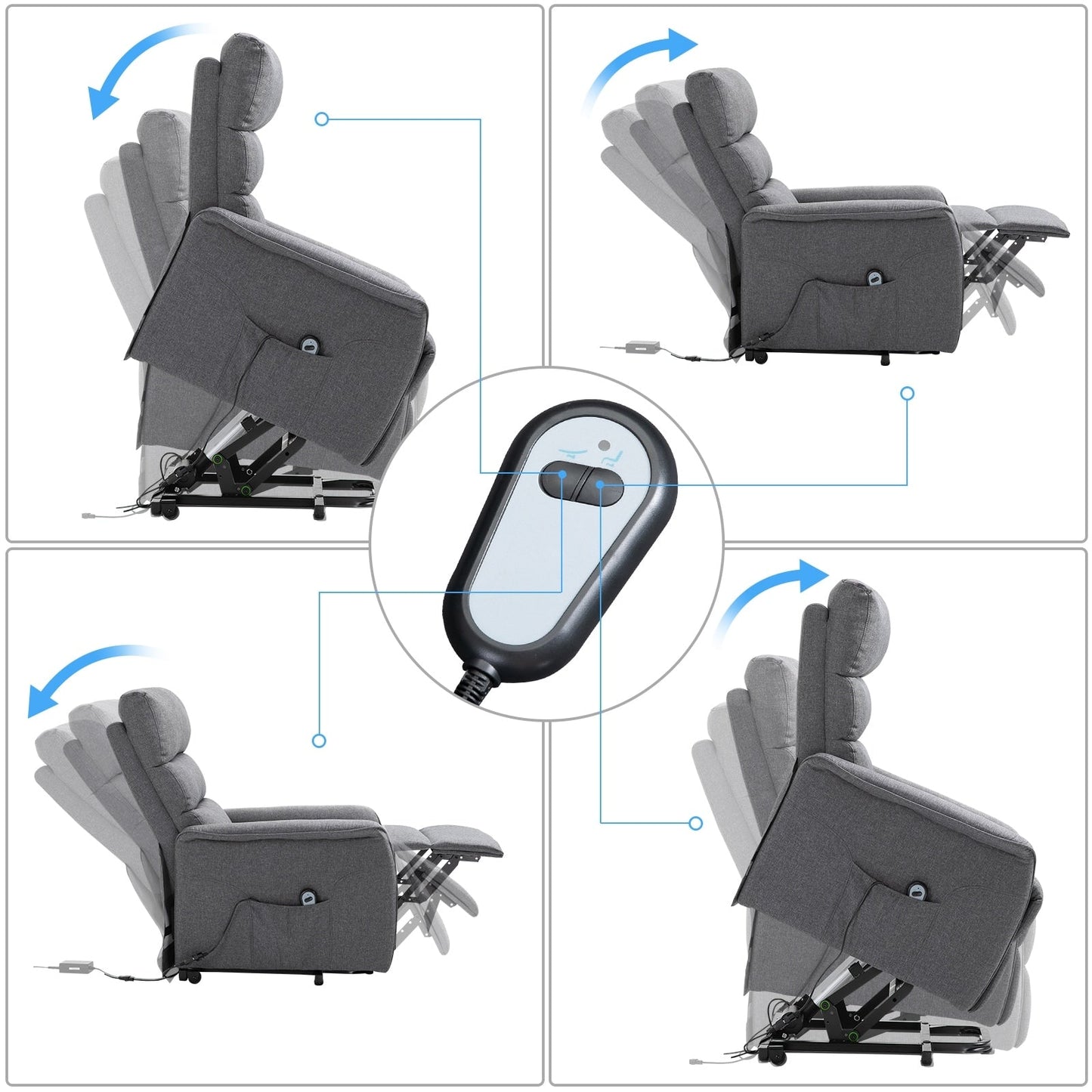 Fauteuil inclinable électrique HOMCOM avec télécommande