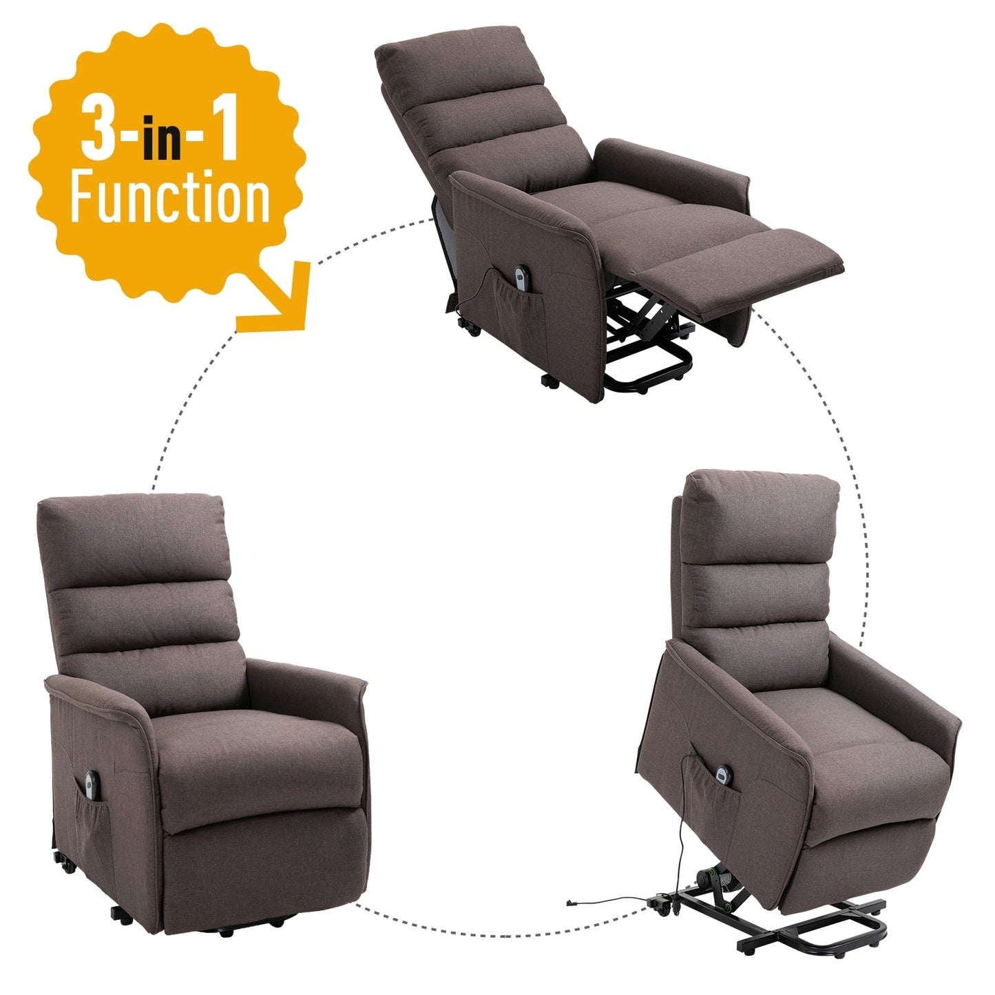 Fauteuil inclinable électrique HOMCOM avec télécommande