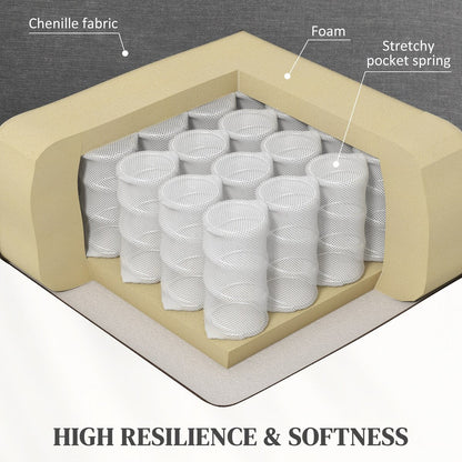 Fauteuil releveur électrique HOMCOM avec massage par vibrations et chaleur, fauteuil releveur en tissu pour personnes âgées