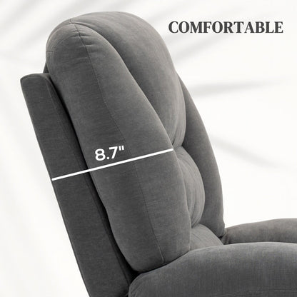 Fauteuil releveur électrique HOMCOM avec massage par vibrations et chaleur, fauteuil releveur en tissu pour personnes âgées