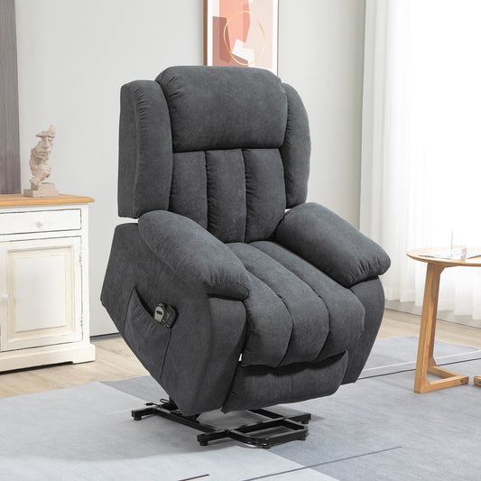 Fauteuil inclinable releveur électrique HOMCOM pour personnes âgées de grande taille avec massage