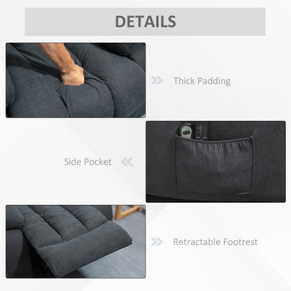 Fauteuil inclinable releveur électrique HOMCOM pour personnes âgées de grande taille avec massage