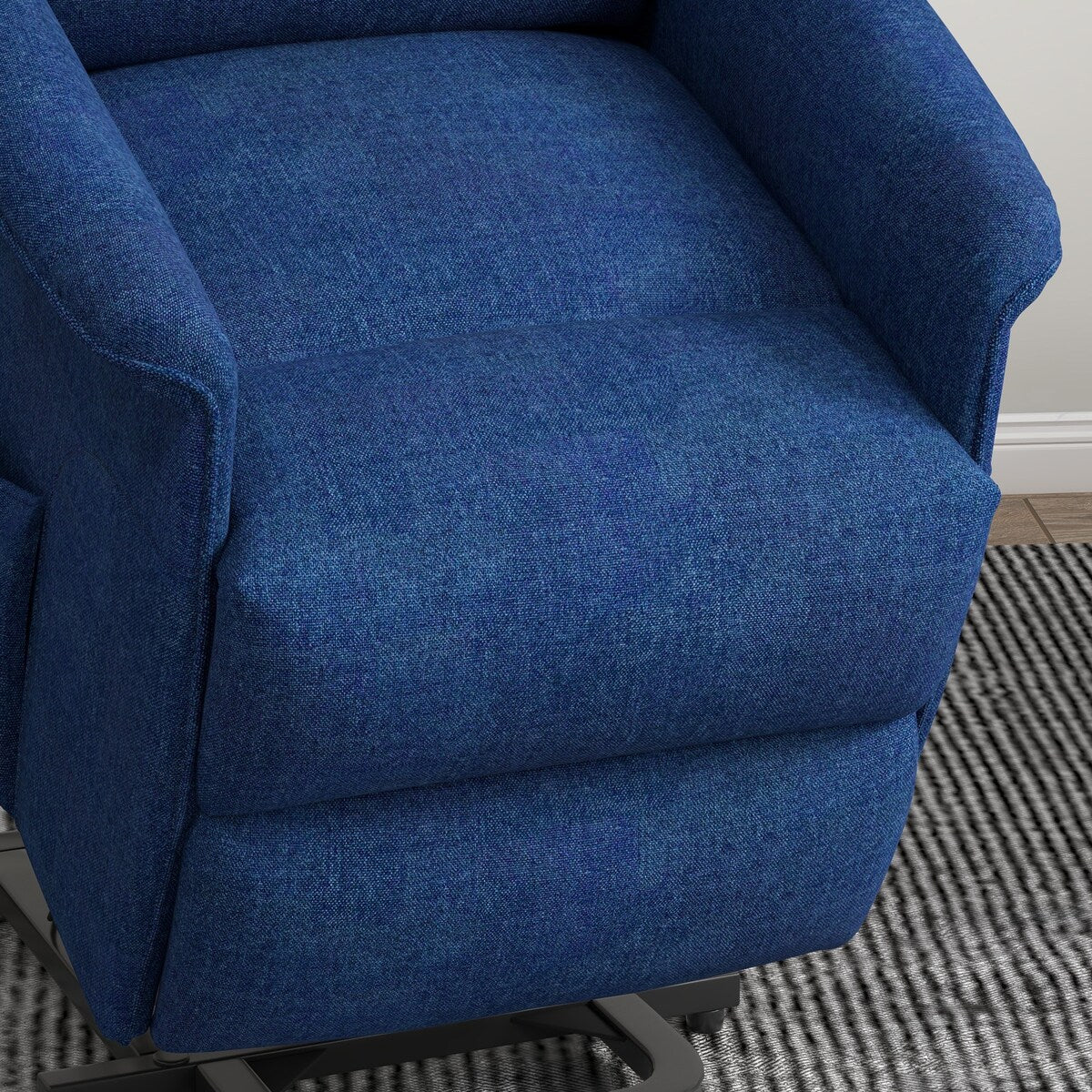 Fauteuil releveur électrique HOMCOM pour personnes âgées, montage facile, tissu releveur avec télécommande, poches latérales pour le salon