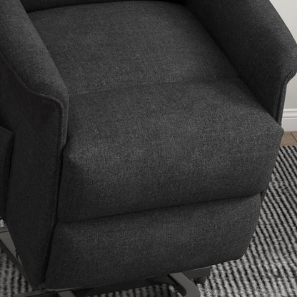 Fauteuil releveur électrique HOMCOM pour personnes âgées, montage facile, tissu releveur avec télécommande, poches latérales pour le salon