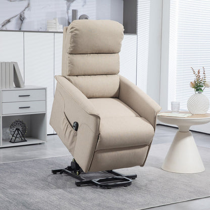 Fauteuil releveur électrique HOMCOM pour personnes âgées, montage facile, tissu releveur avec télécommande