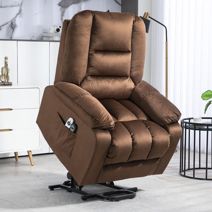 Fauteuil inclinable releveur électrique HOMCOM, fauteuil de massage ergonomique avec 4 positions et chauffage