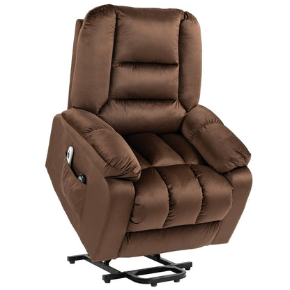 Fauteuil inclinable releveur électrique HOMCOM, fauteuil de massage ergonomique avec 4 positions et chauffage