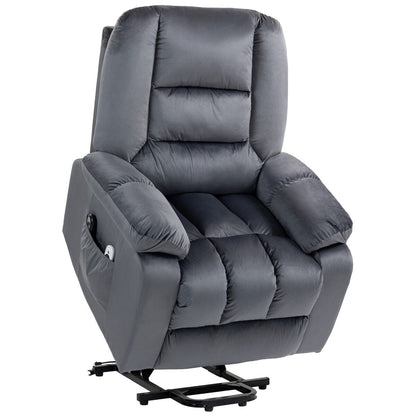 Fauteuil inclinable releveur électrique HOMCOM, fauteuil de massage ergonomique avec 4 positions et chauffage