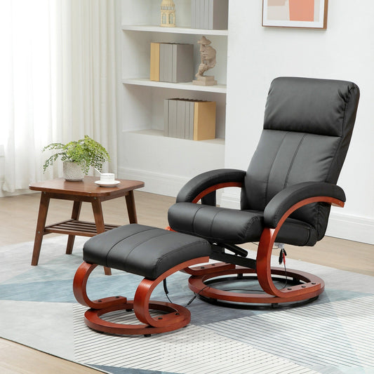 Fauteuil inclinable électrique en similicuir avec repose-pieds HOMCOM