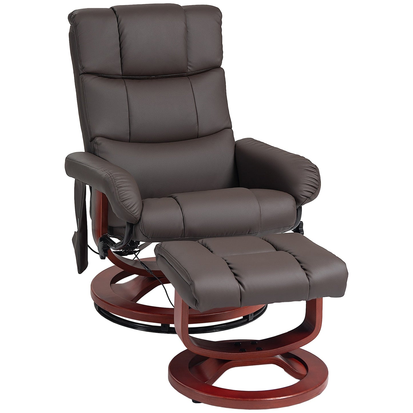 Fauteuil inclinable électrique en similicuir avec repose-pieds HOMCOM
