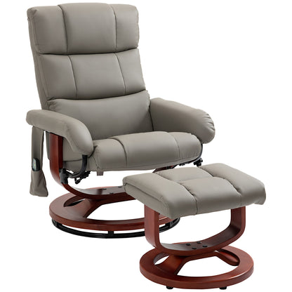 Fauteuil inclinable électrique en similicuir avec repose-pieds HOMCOM