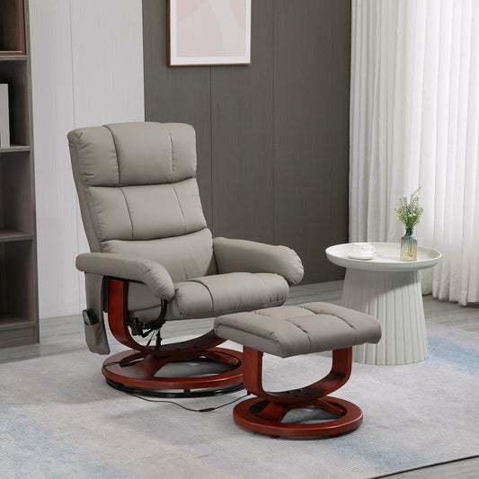 Fauteuil inclinable électrique en similicuir avec repose-pieds HOMCOM