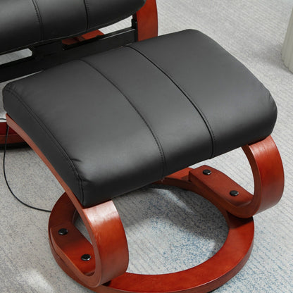 Fauteuil inclinable électrique en similicuir avec repose-pieds HOMCOM