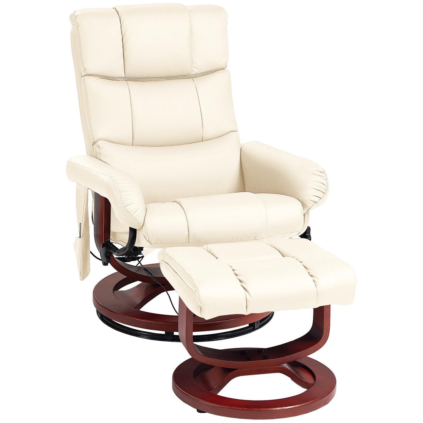 Fauteuil inclinable électrique en similicuir avec repose-pieds HOMCOM