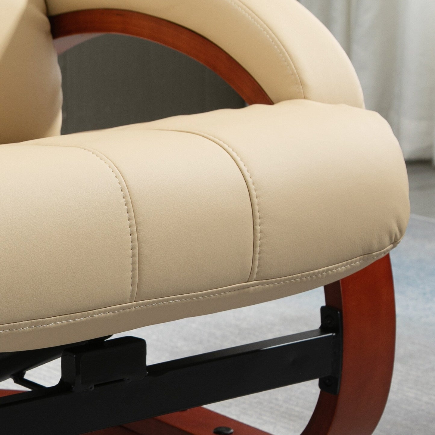 Fauteuil inclinable électrique en similicuir avec repose-pieds HOMCOM