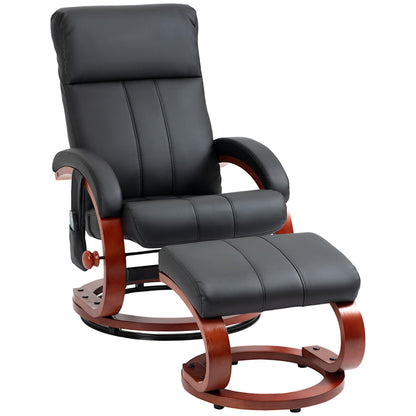Fauteuil inclinable électrique en similicuir avec repose-pieds HOMCOM