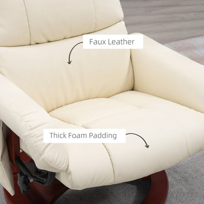 Fauteuil inclinable électrique en similicuir avec repose-pieds HOMCOM