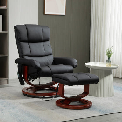 Fauteuil inclinable électrique en similicuir avec repose-pieds HOMCOM
