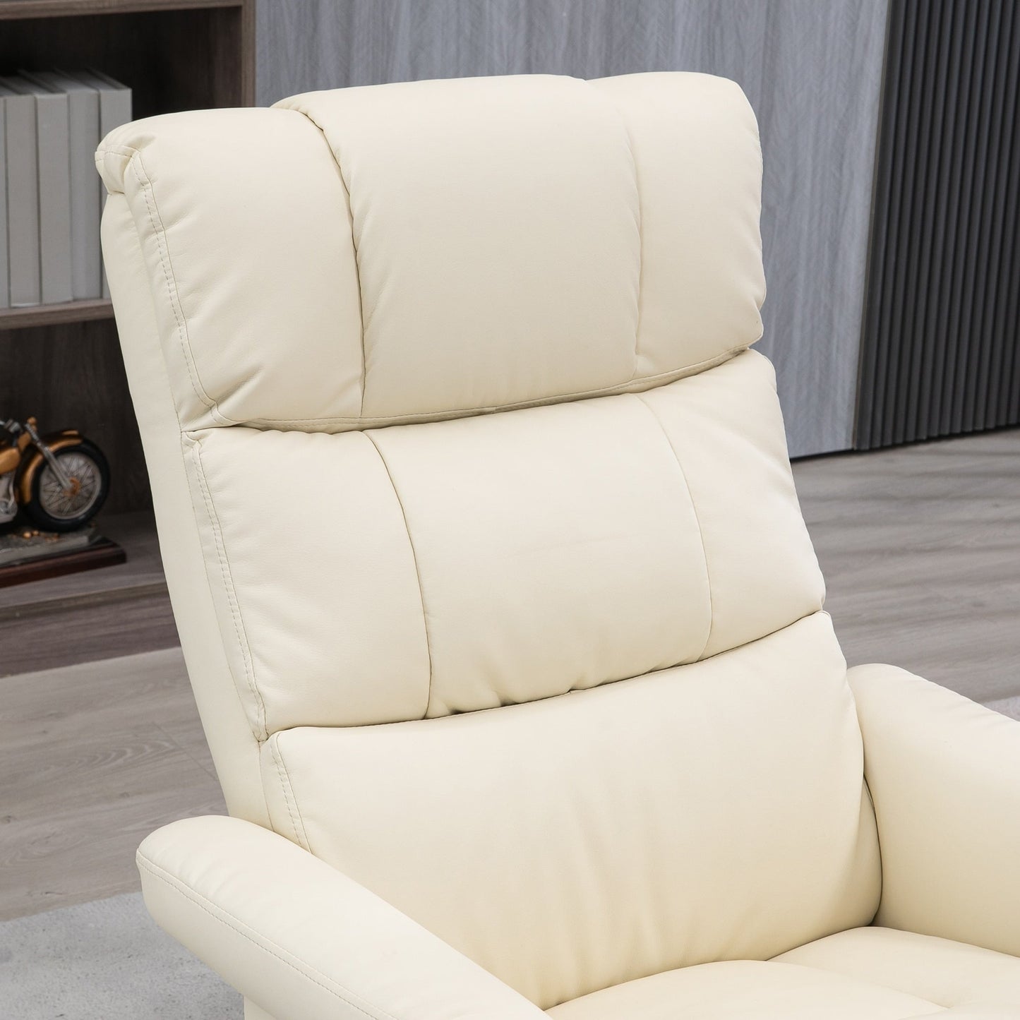 Fauteuil inclinable électrique en similicuir avec repose-pieds HOMCOM
