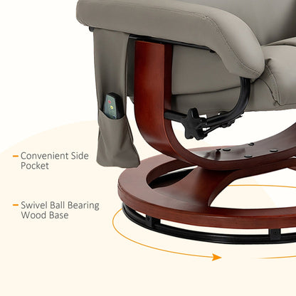 Fauteuil inclinable électrique en similicuir avec repose-pieds HOMCOM