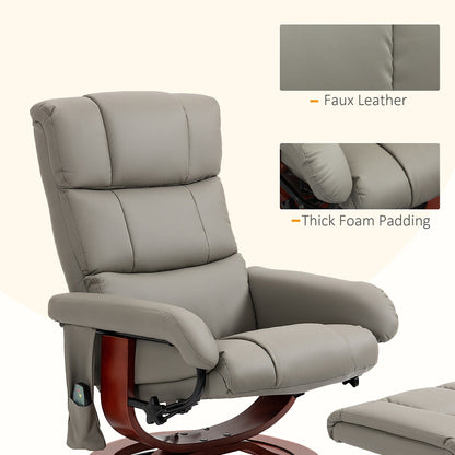 Fauteuil inclinable électrique en similicuir avec repose-pieds HOMCOM