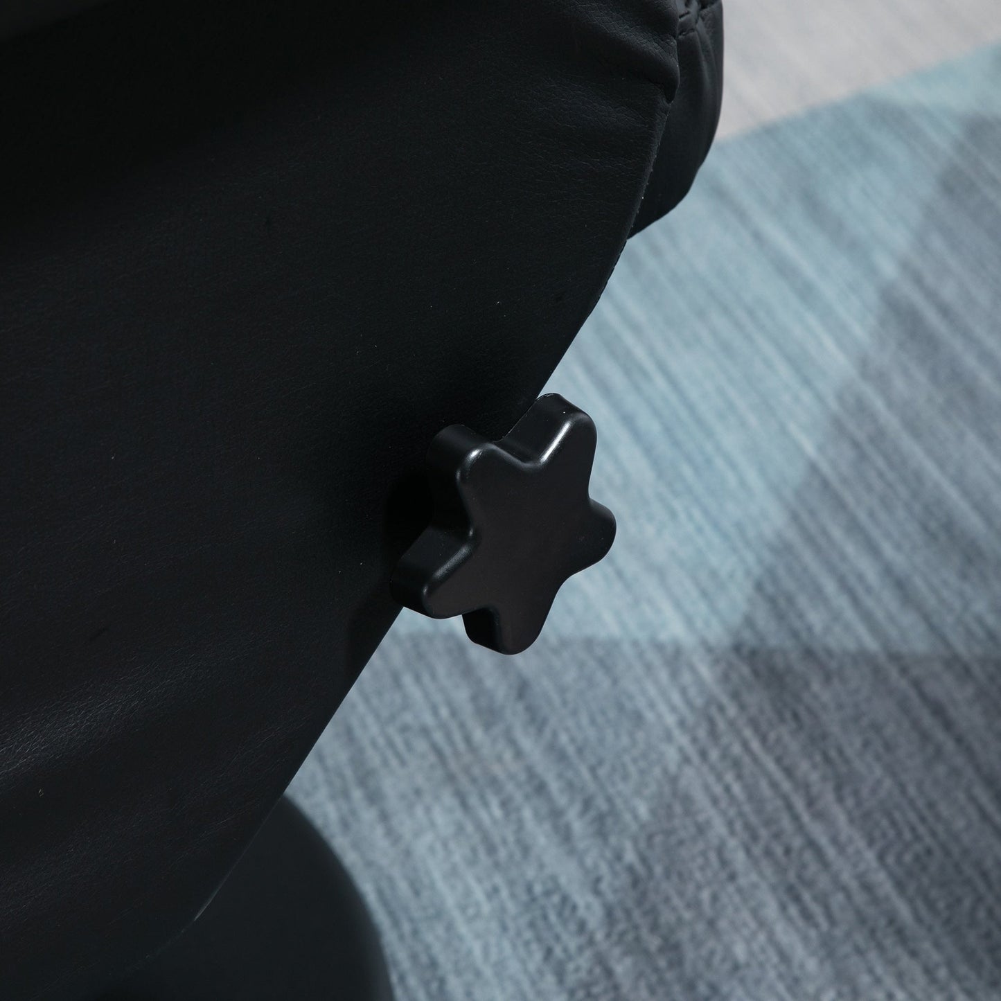 Fauteuil inclinable et ottoman HOMCOM avec base enveloppée, fauteuil inclinable pivotant en similicuir avec repose-pieds pour salon