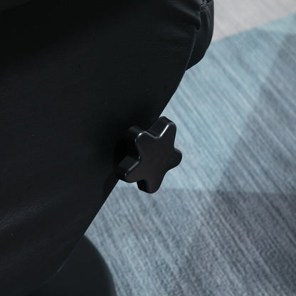 Fauteuil inclinable et ottoman HOMCOM avec base enveloppée, fauteuil inclinable pivotant en similicuir avec repose-pieds pour salon