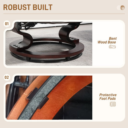 Fauteuil inclinable pivotant et ottoman HOMCOM, fauteuil inclinable en similicuir avec dossier haut