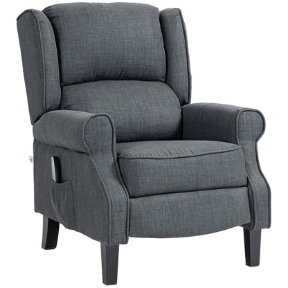 Fauteuil de massage vibrant et chauffant HOMCOM, canapé d'appoint rembourré, fauteuil inclinable de massage avec télécommande