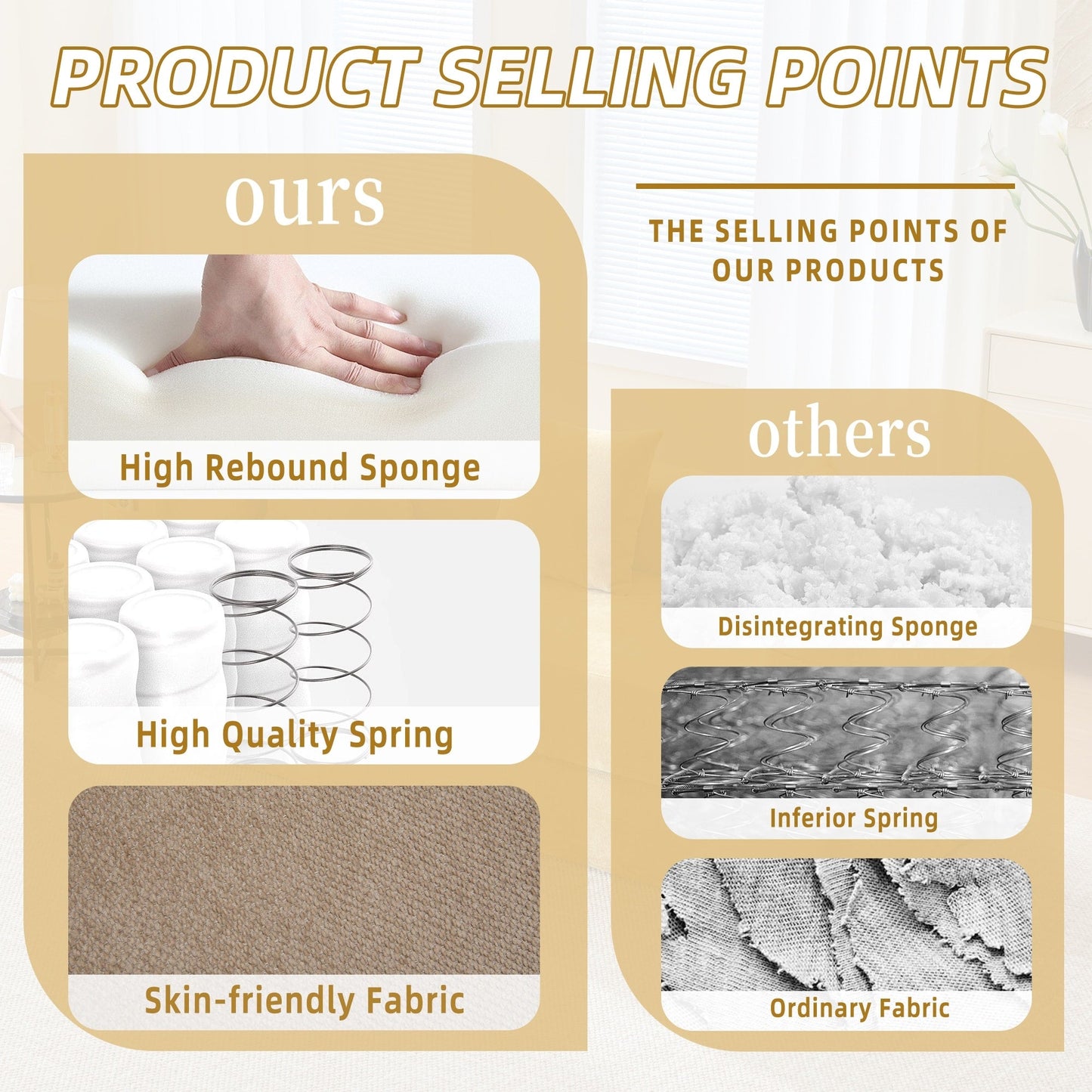 HOMEFUN Canapé-lit convertible pliable en mousse à mémoire de forme avec coussins et revêtement en chenille pour le salon