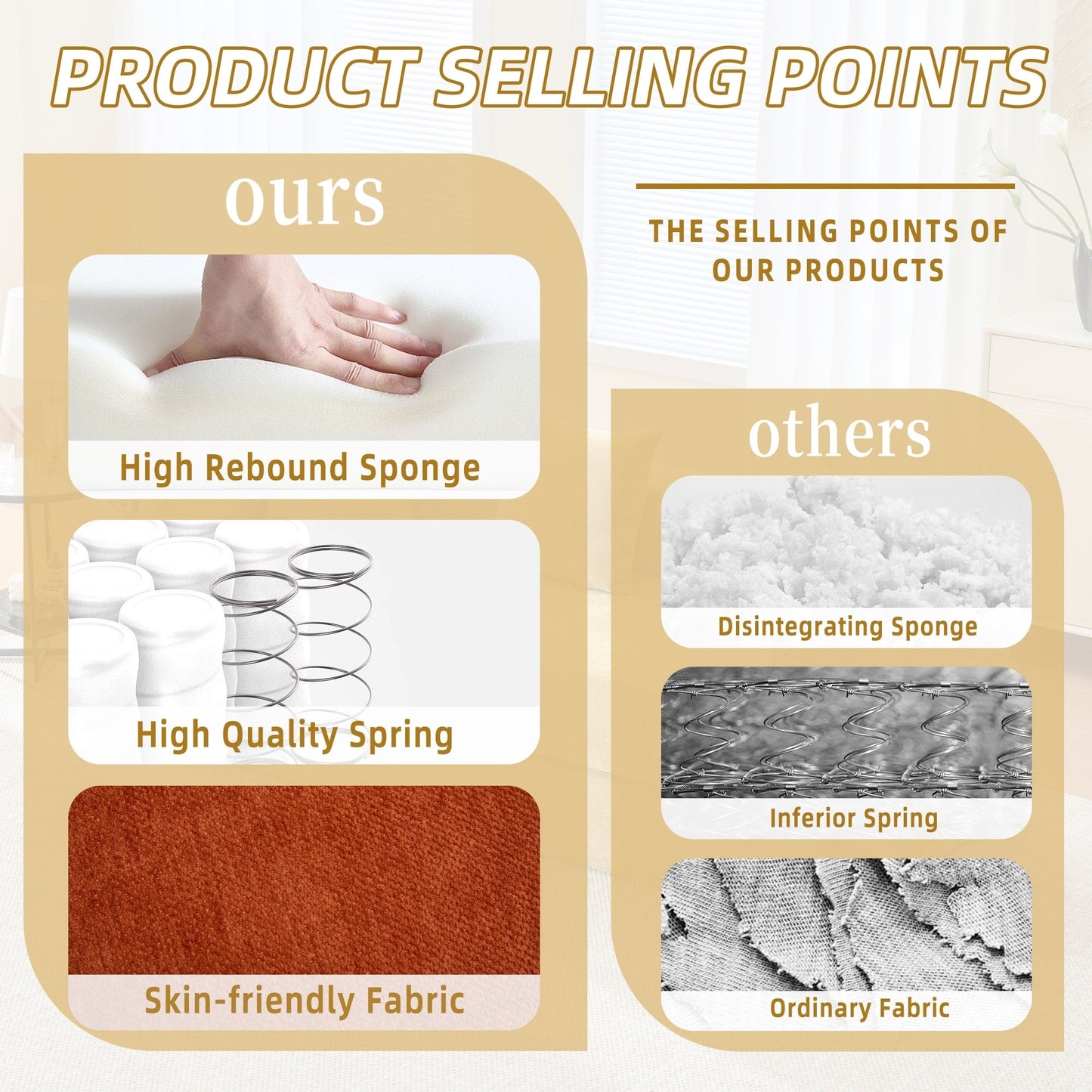 HOMEFUN Canapé-lit convertible pliable en mousse à mémoire de forme avec coussins et revêtement en chenille pour le salon