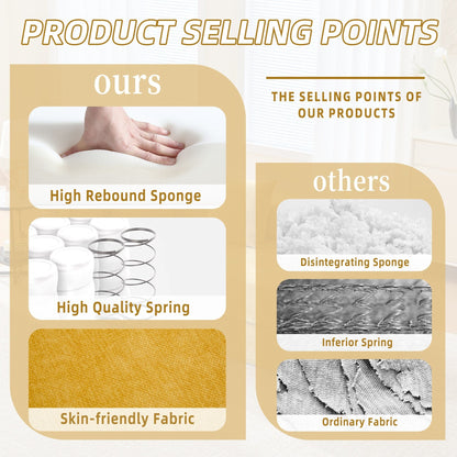 HOMEFUN Canapé-lit convertible pliable en mousse à mémoire de forme avec coussins et revêtement en chenille pour le salon