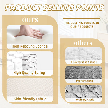 HOMEFUN Canapé-lit convertible pliable en mousse à mémoire de forme avec coussins et revêtement en chenille pour le salon