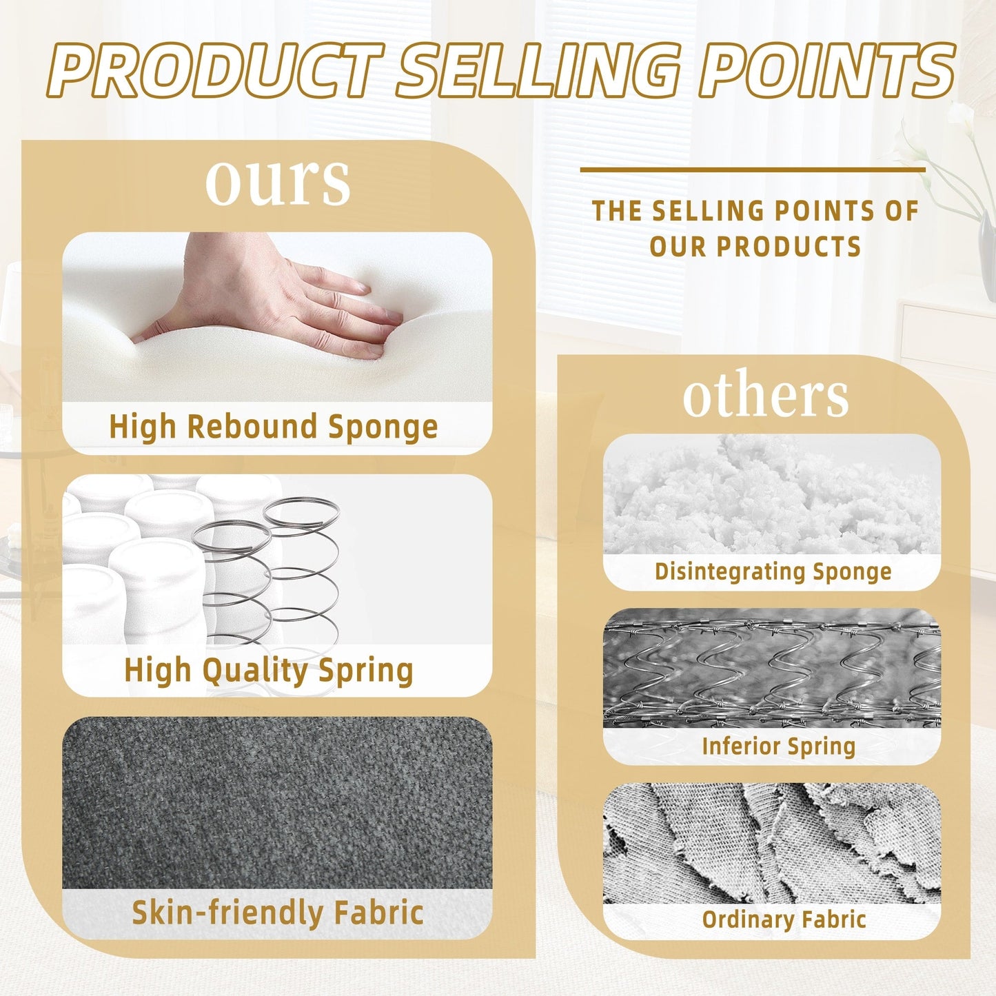 HOMEFUN Canapé-lit convertible pliable en mousse à mémoire de forme avec coussins et revêtement en chenille pour le salon